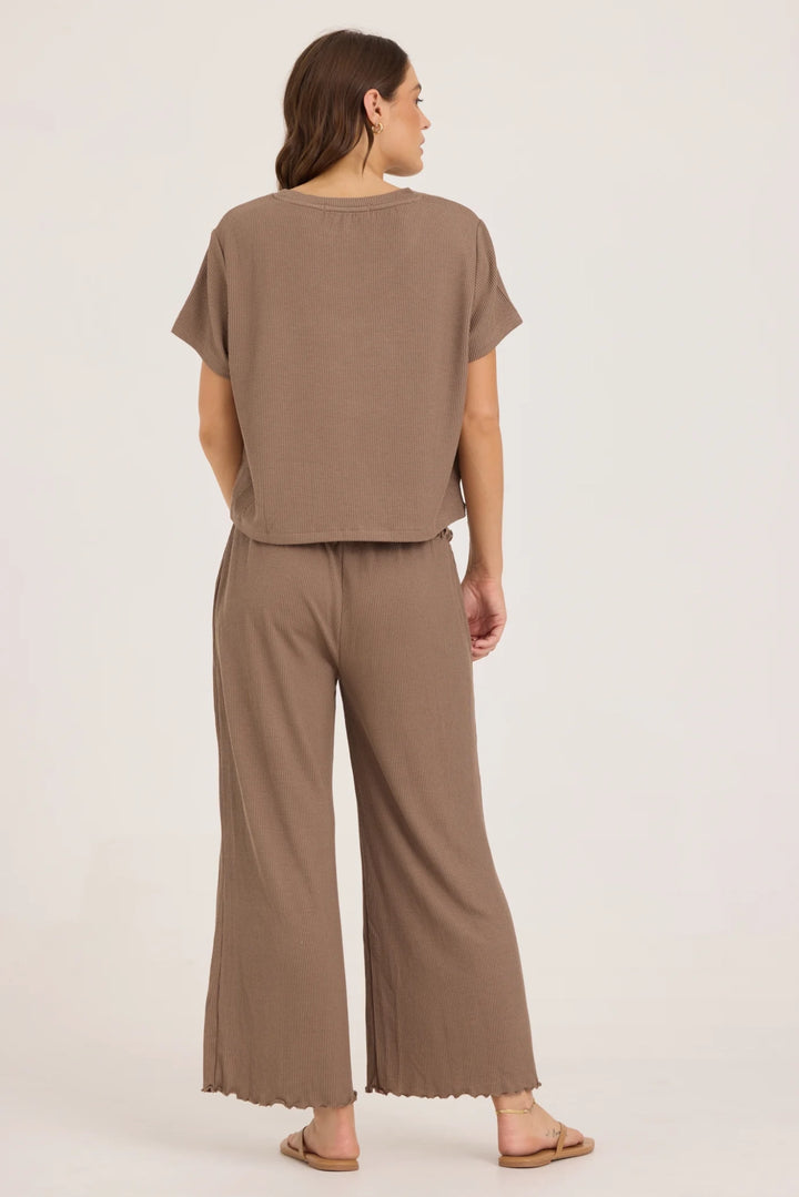 Wide Leg Rib Pant