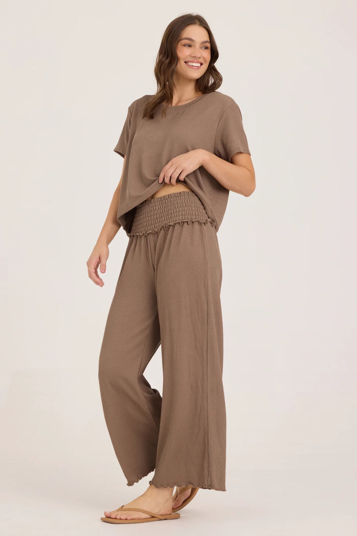 Wide Leg Rib Pant