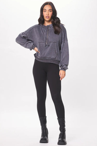 Washed 1/4 Zip Sweat Shirt
