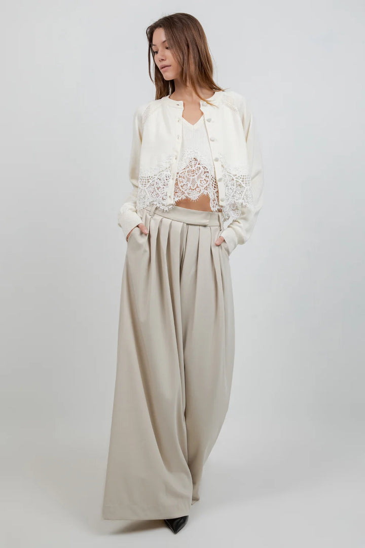 Lace Hem Cardi