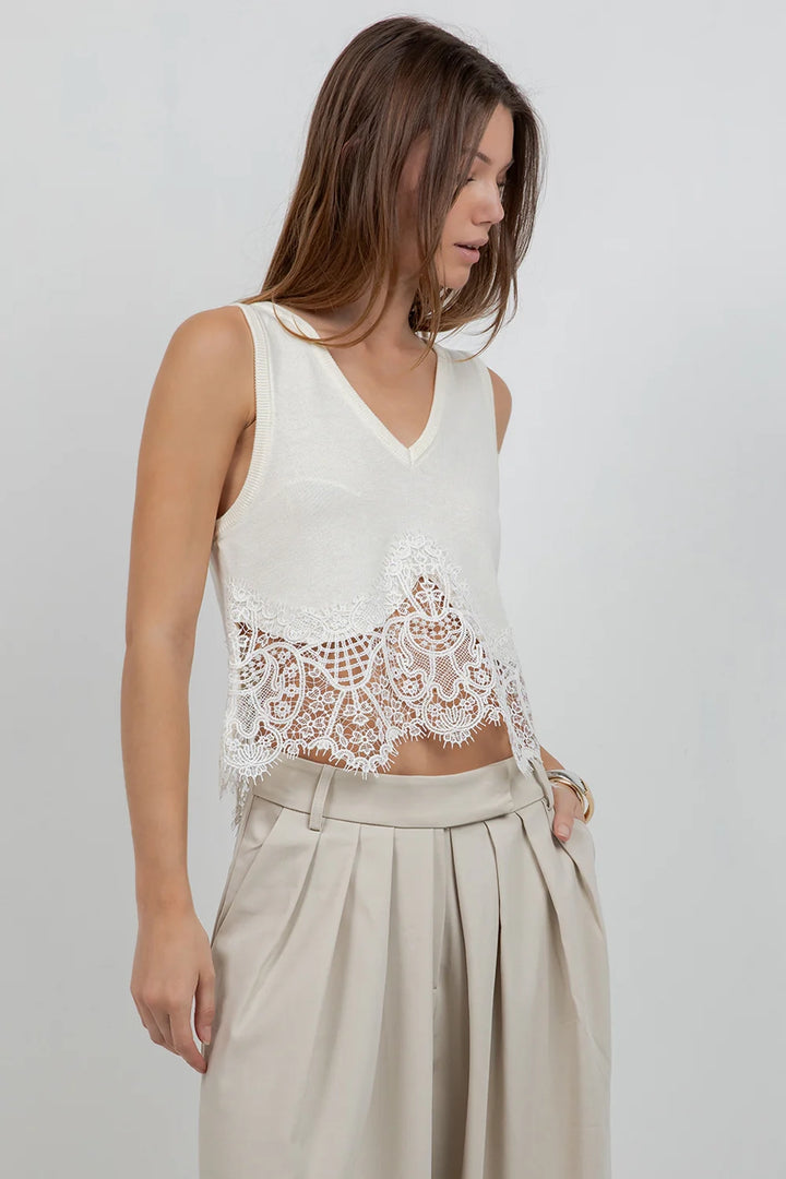 Lace Hem Tank