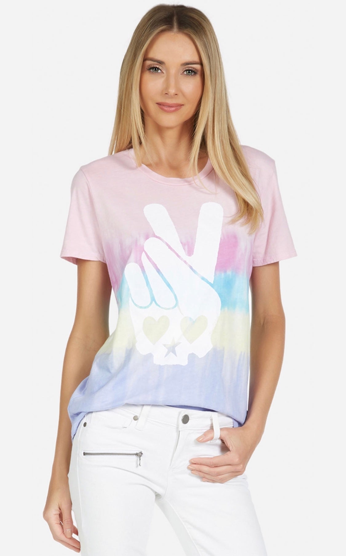 Wolf Love Skull Peace Hand Tee