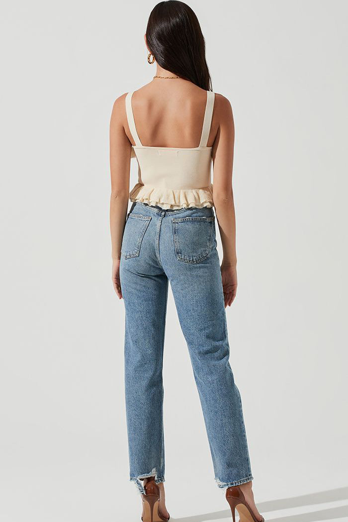 Aries Knit Ruffle Top