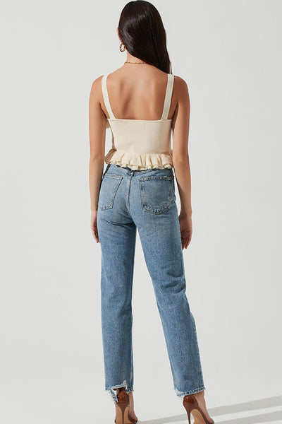 Aries Knit Ruffle Top