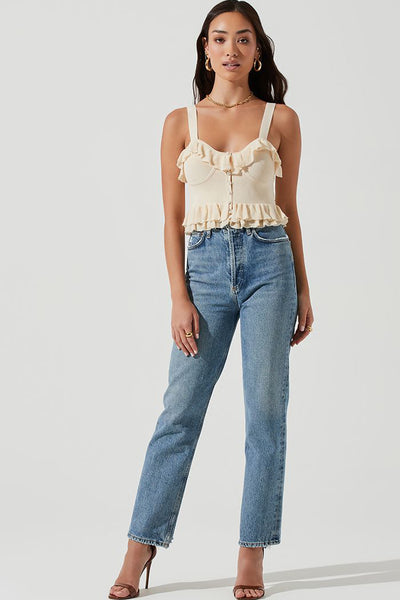 Aries Knit Ruffle Top