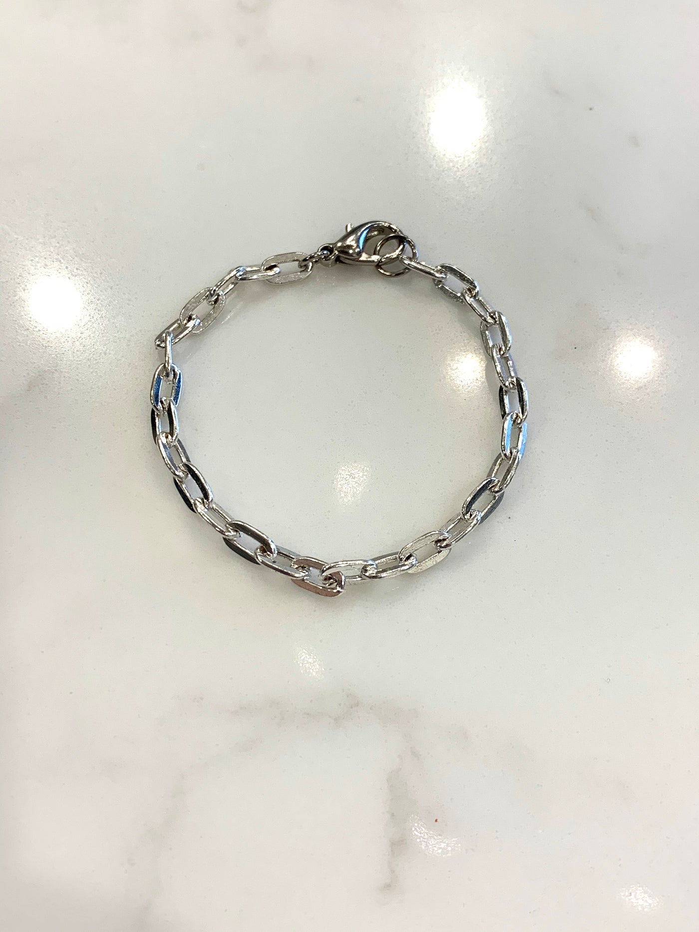 Thin Links Chain Bracelet Silver