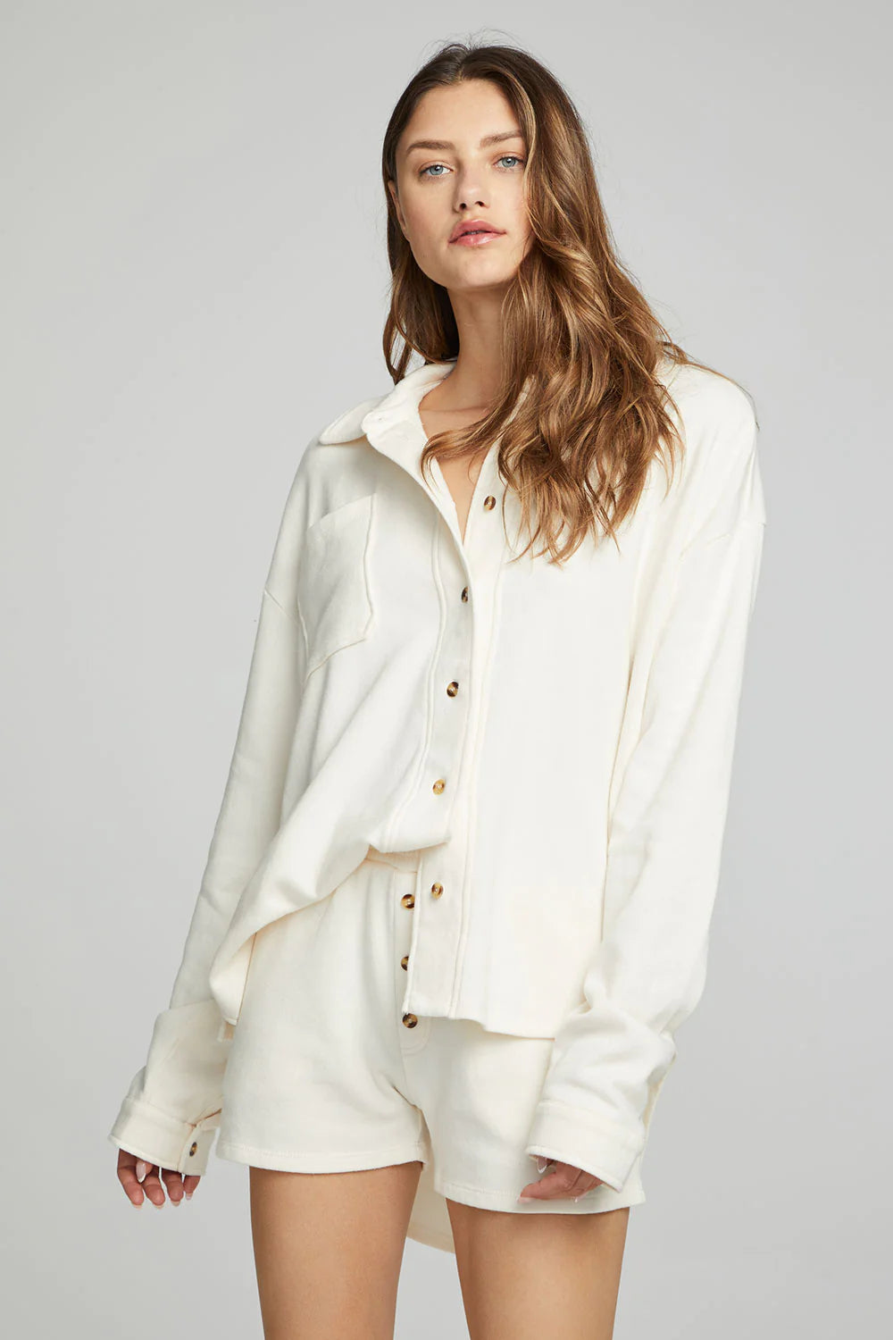 Button Down Sweatshirt