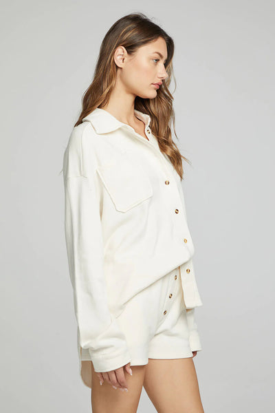 Button Down Sweatshirt
