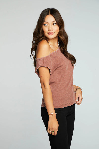 Rib Off The Shoulder Tee