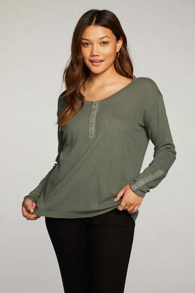 Waffle Snap Henley