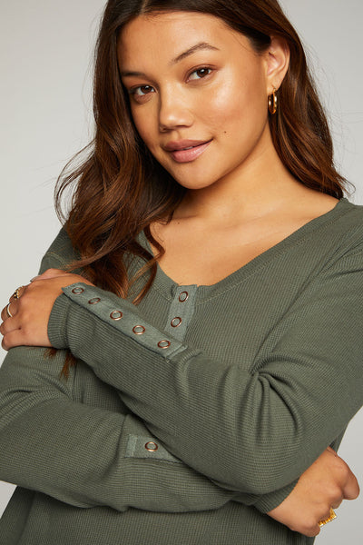 Waffle Snap Henley