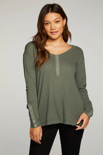 Waffle Snap Henley
