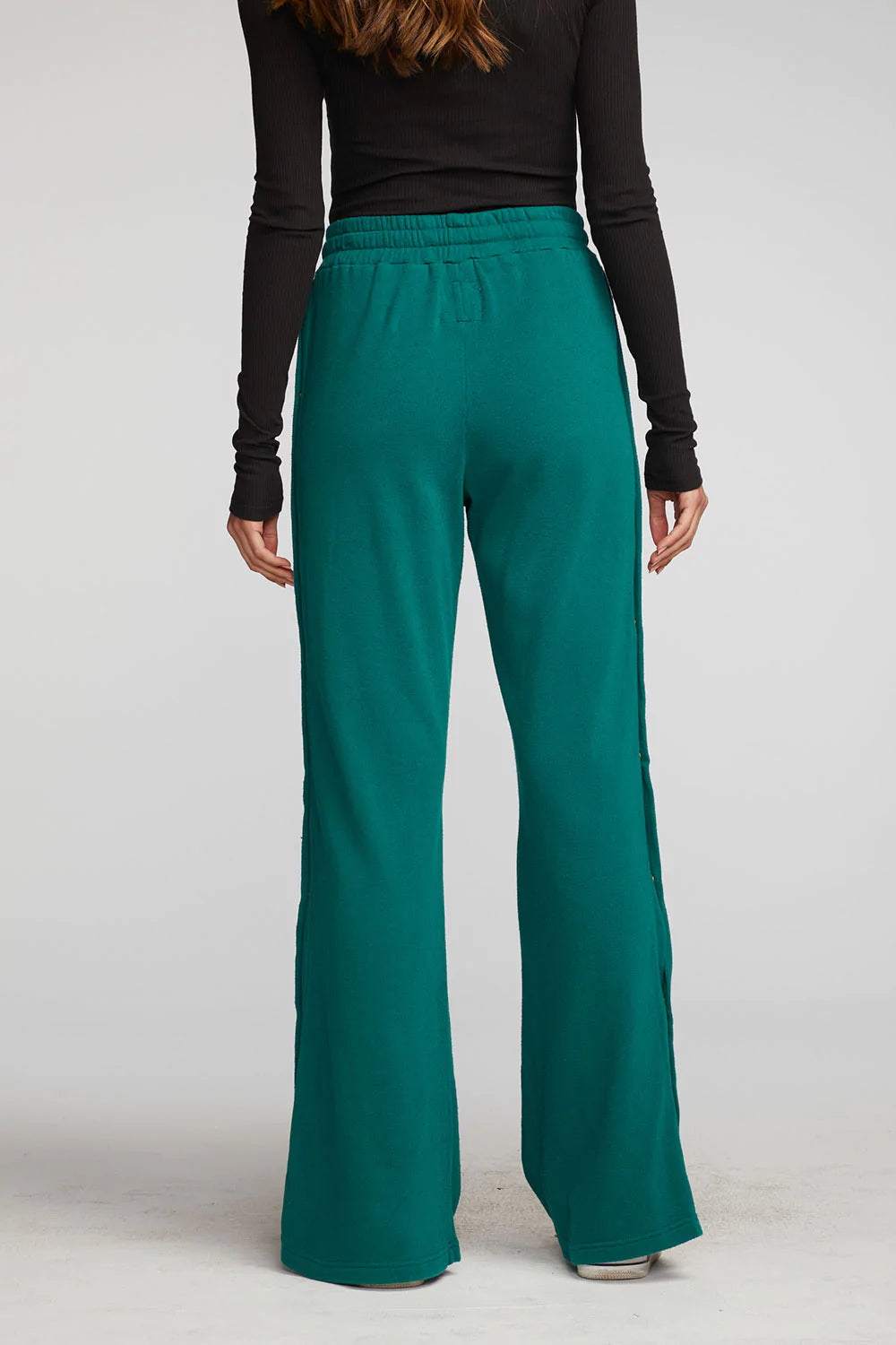 Wide Leg Button Sweat Pant