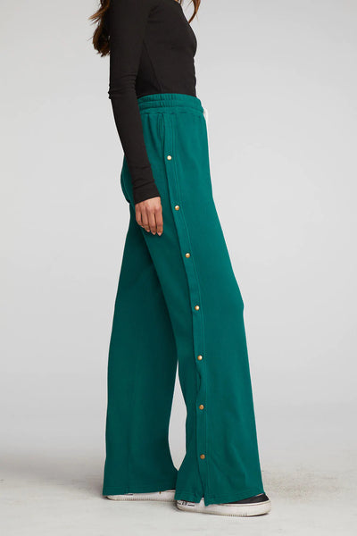 Wide Leg Button Sweat Pant