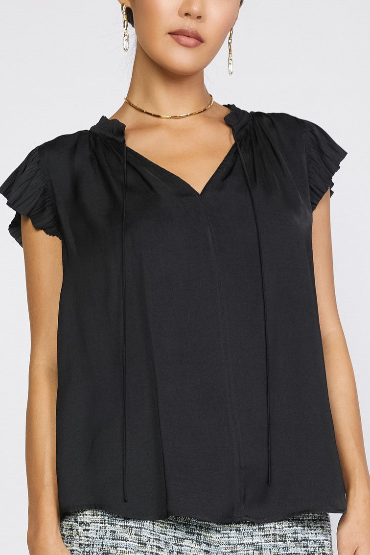 Pleated Sleeve Top