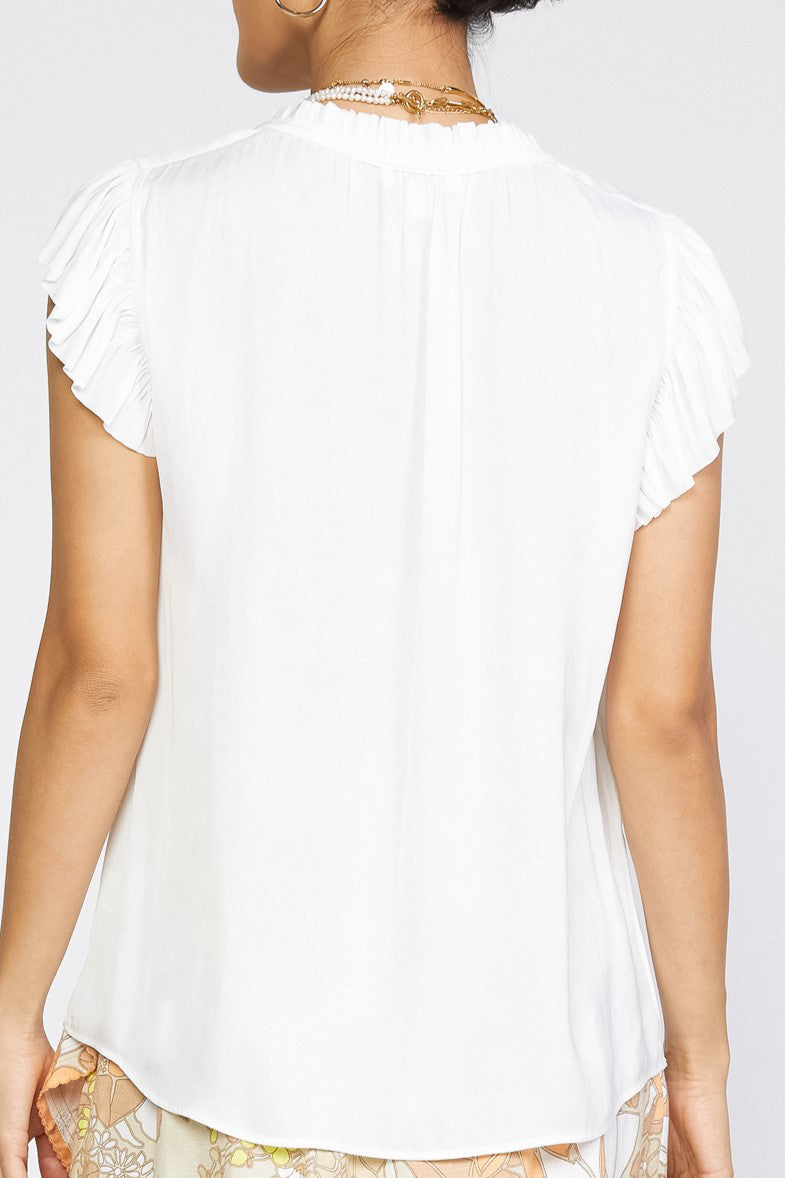 Pleated Sleeve Top