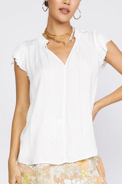 Pleated Sleeve Top