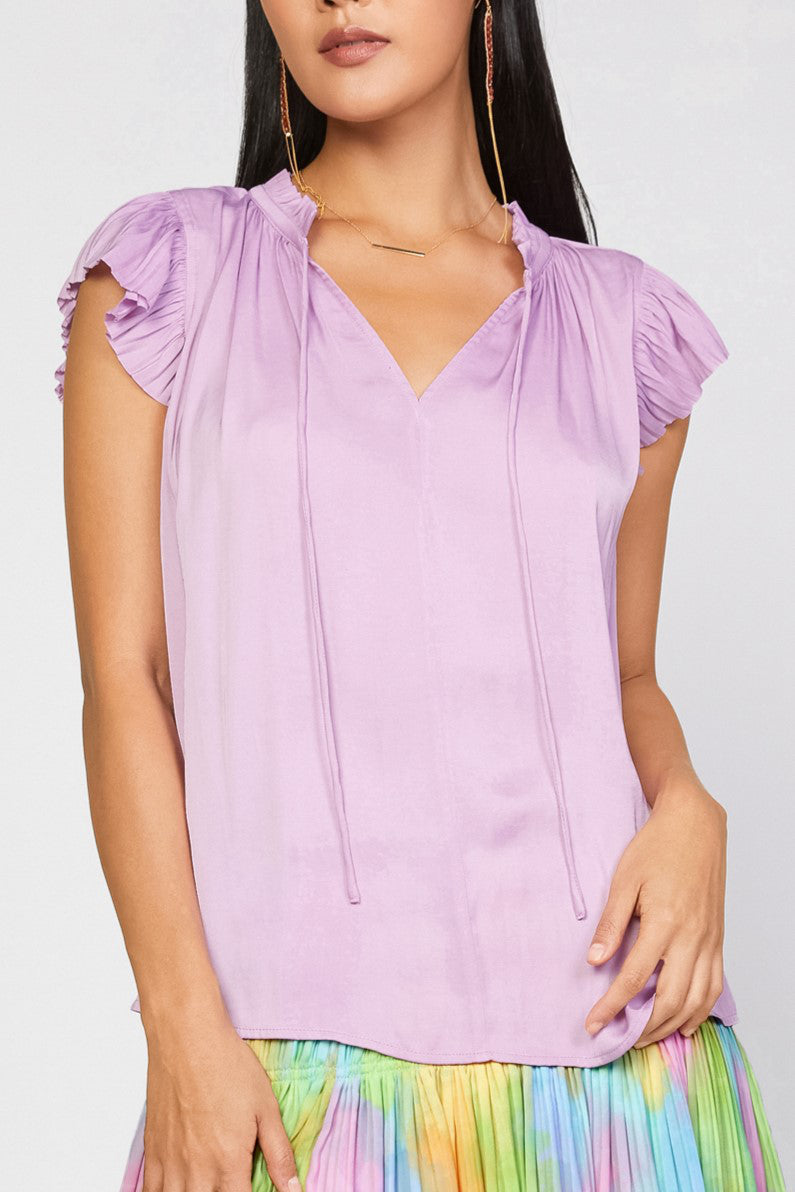 Pleated Sleeve Top