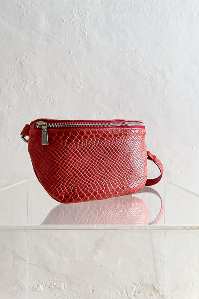 Embossed Leather Sling Bag