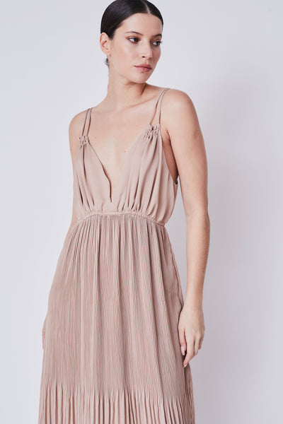 Ossani Pleat Maxi Dress