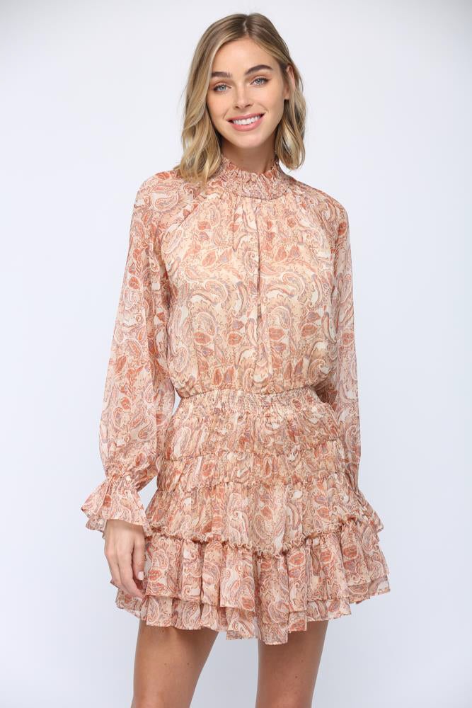 Paisley Ruffle Dress