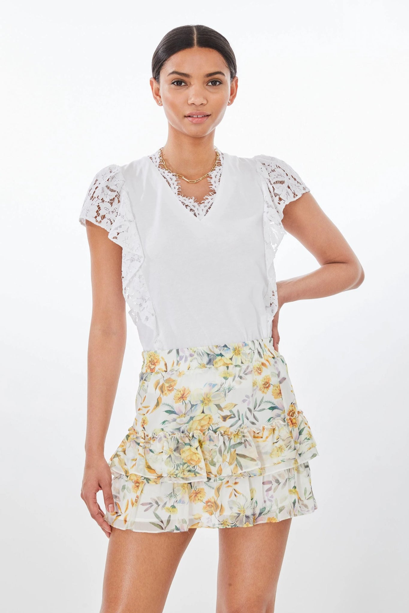 Audrina Print Skirt