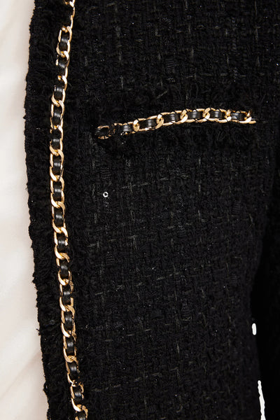 Elsa Tweed Chain Jacket