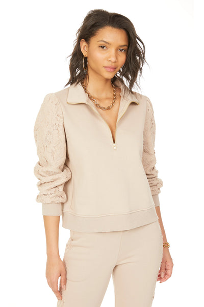 Haven Lace Sleeve Sweatshirt