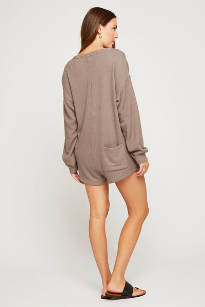 Taylor Long Sleeve Rib Romper