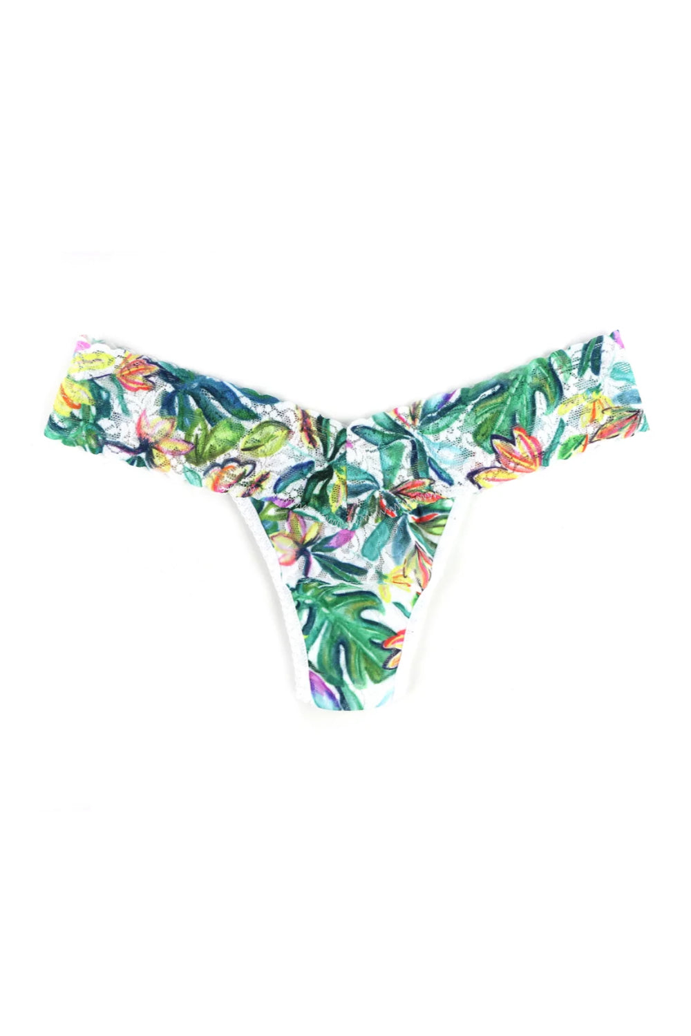 Low Rise Lace Print Thong