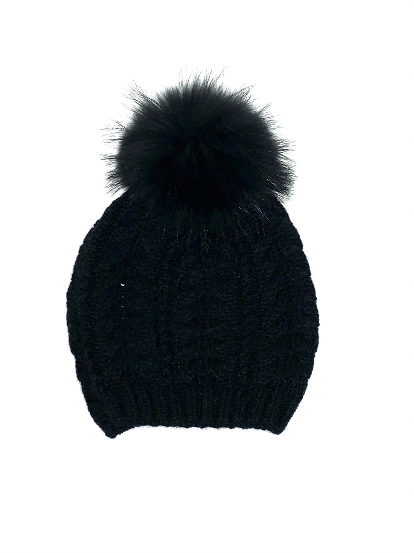 Pom Pom Cable Hat
