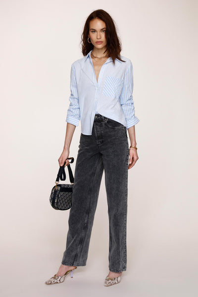 Rayna Stripe Button Down Top