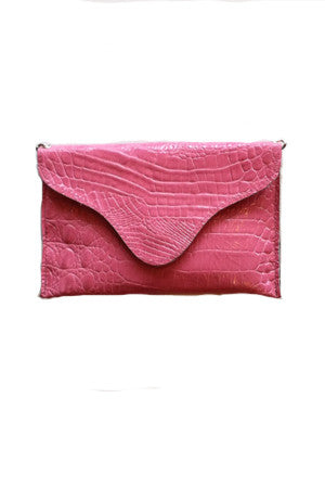 Croco Clutch - Pink