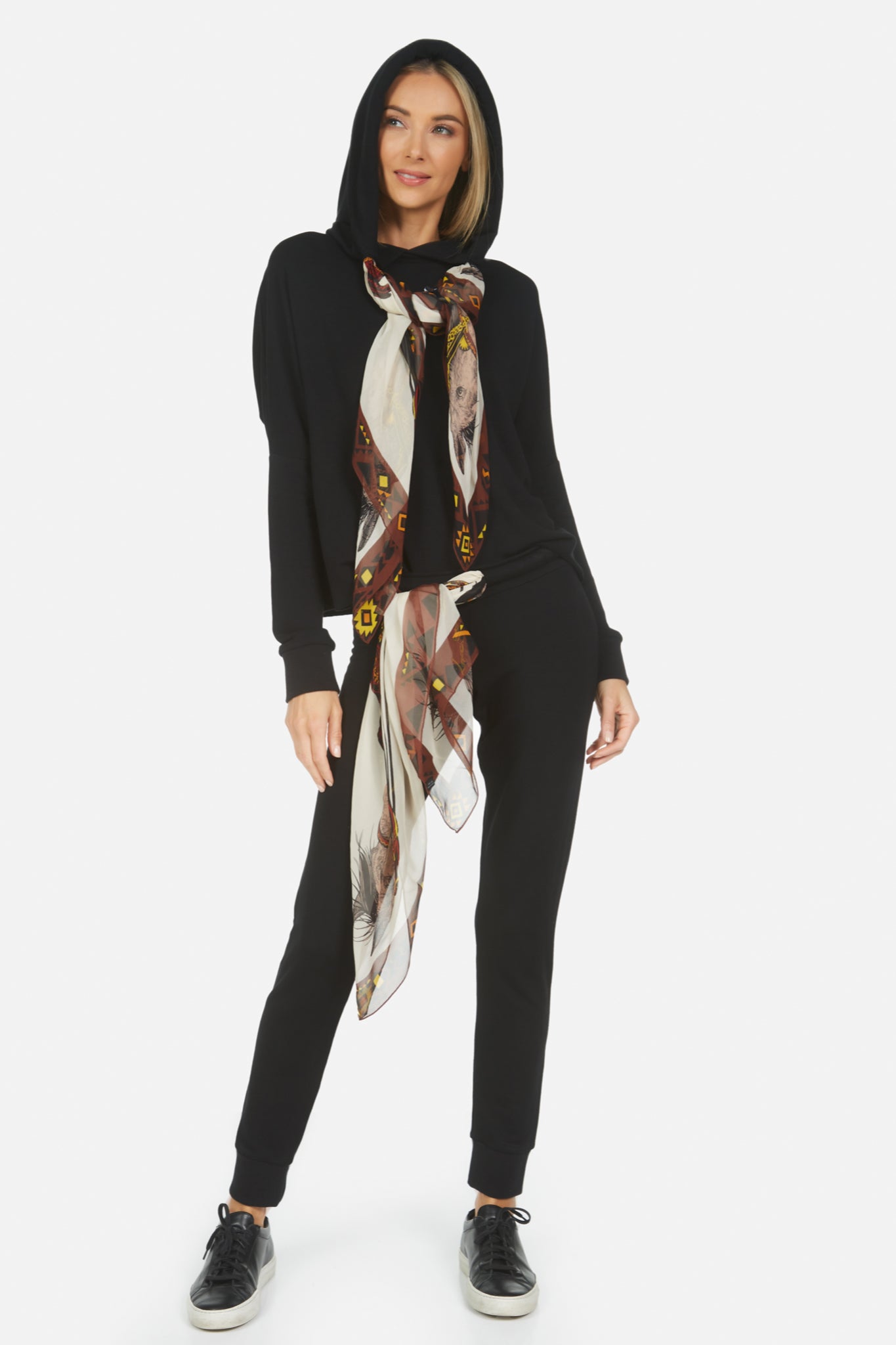 Belinda Horse Scarf Hoodie