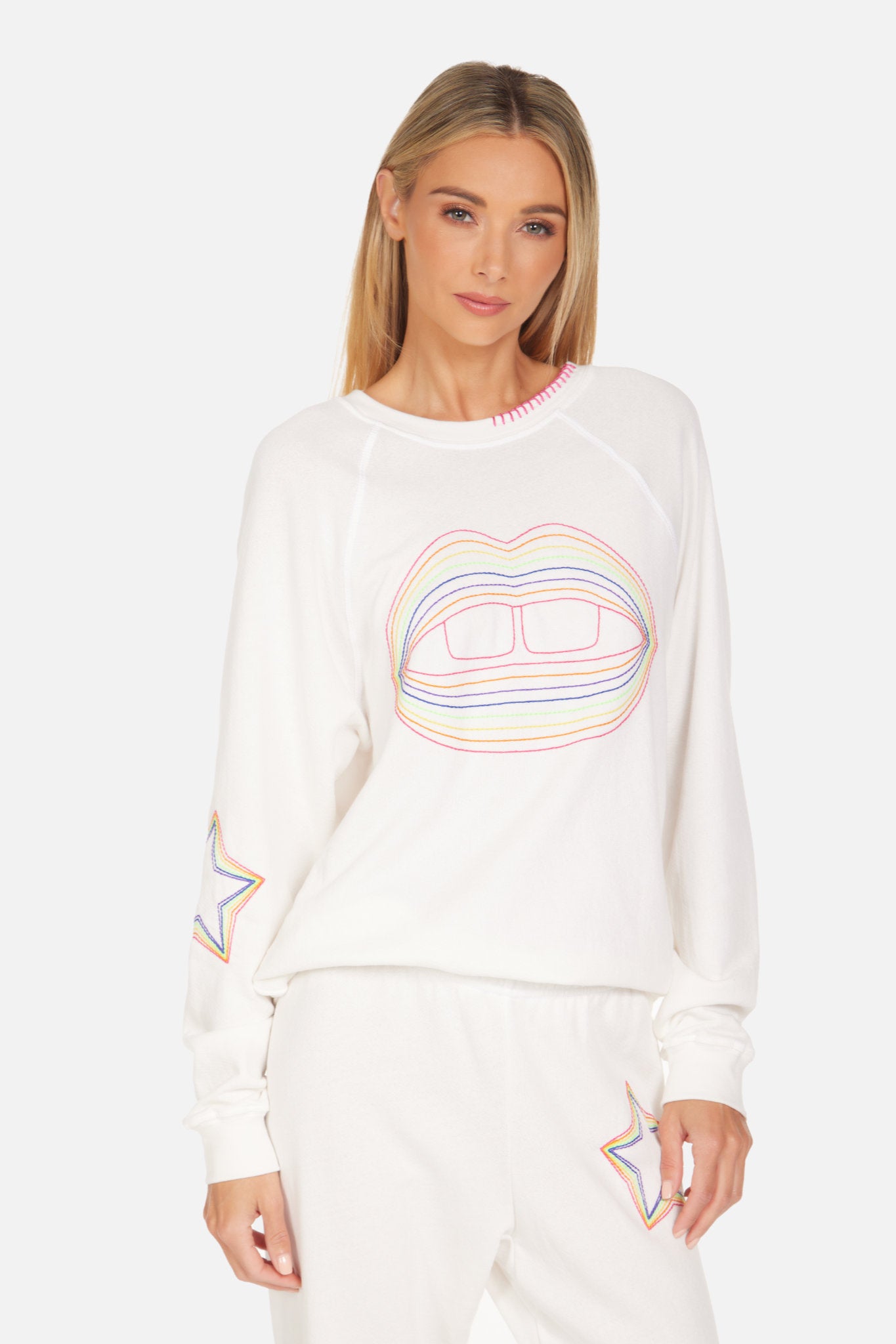 Anela Rainbow Lip Sweatshirt