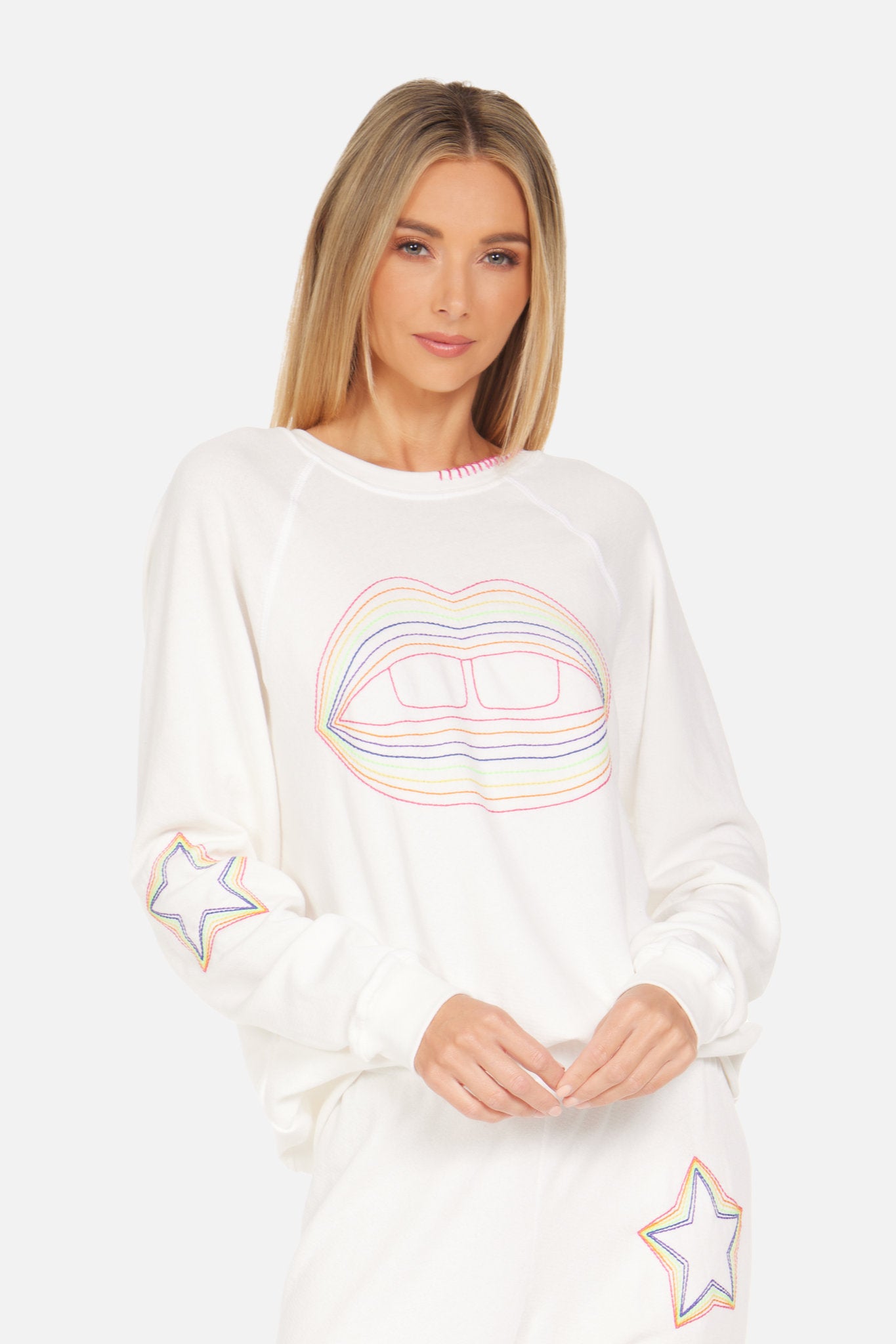 Anela Rainbow Lip Sweatshirt