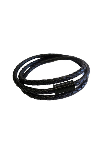 Magnetic Screw Leather Bracelet