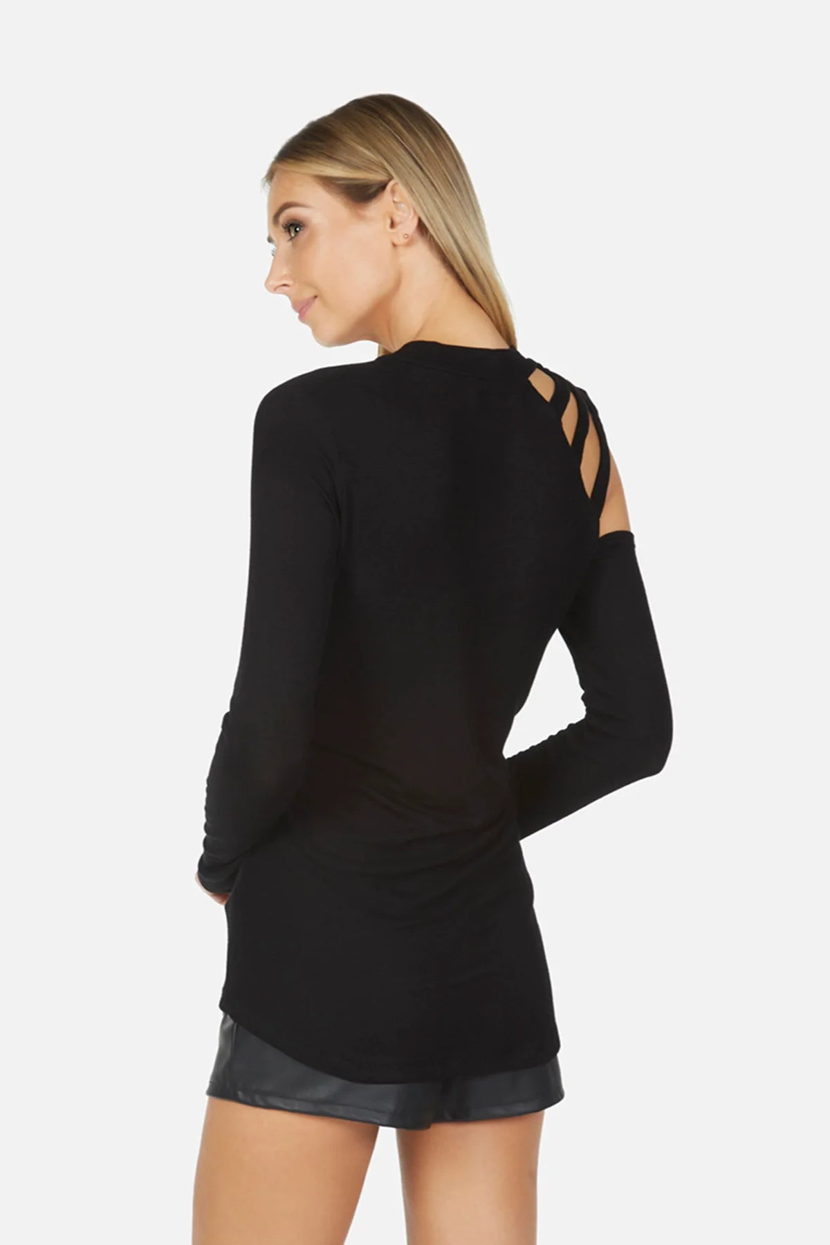 Granada Cut Shoulder Rib Top