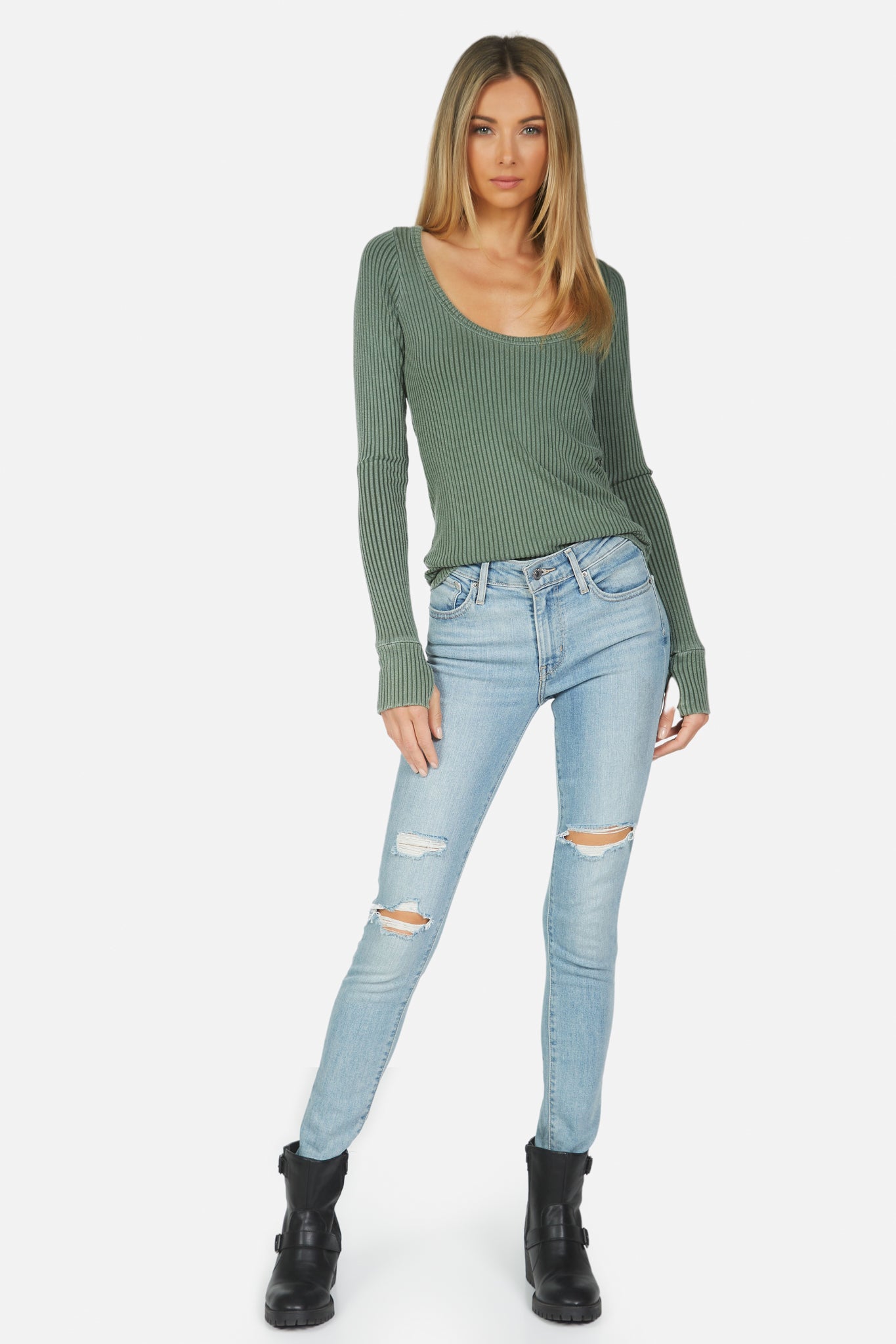 Leonard Rib Scoop Top