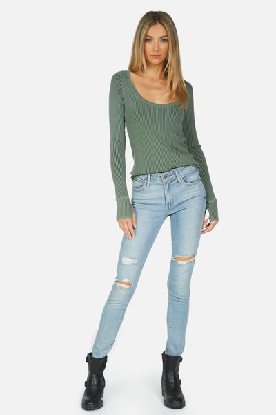 Leonard Rib Scoop Top