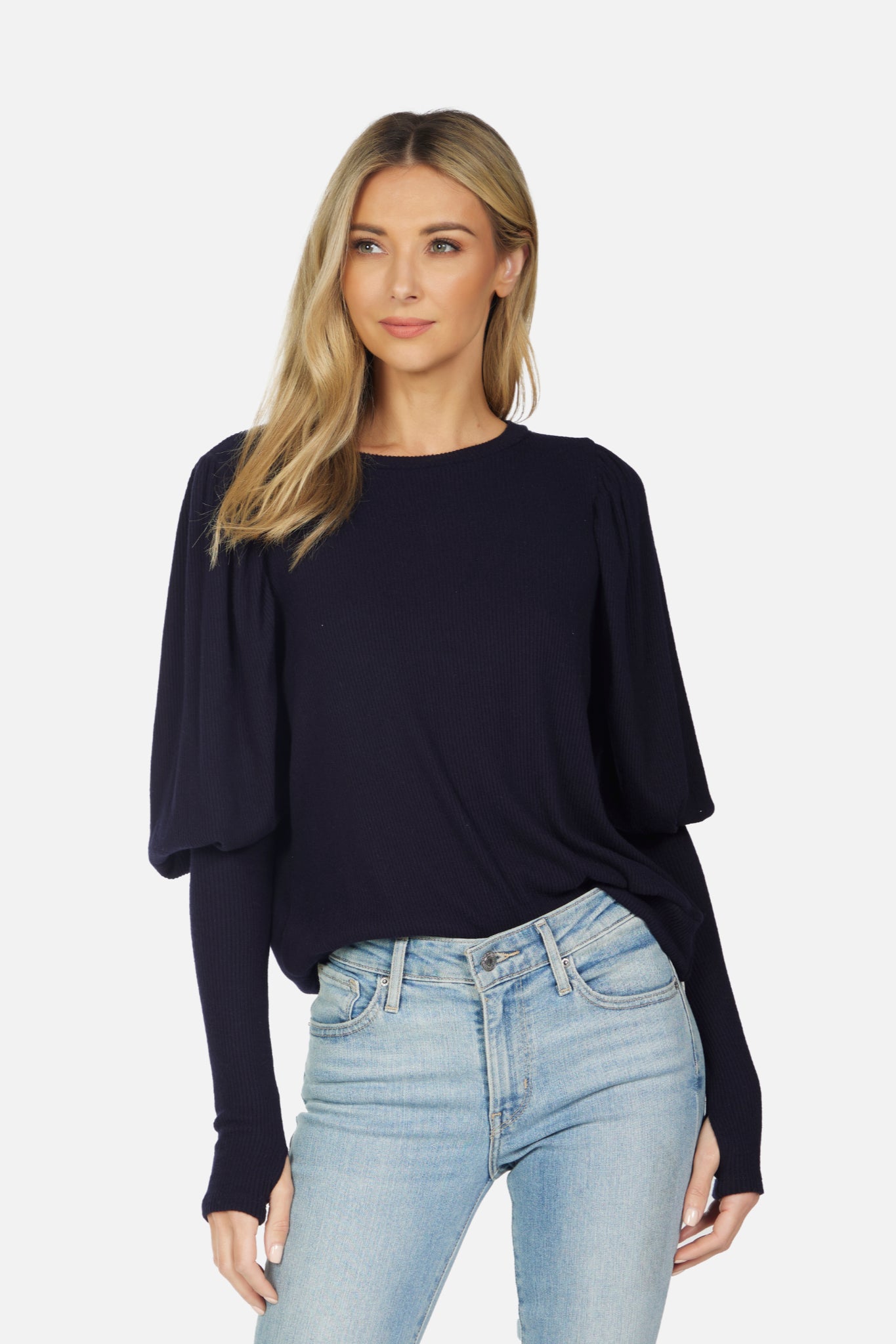 Olaf Puff Sleeve Rib Top