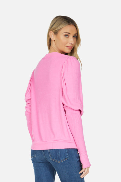 Olaf Puff Sleeve Rib Top