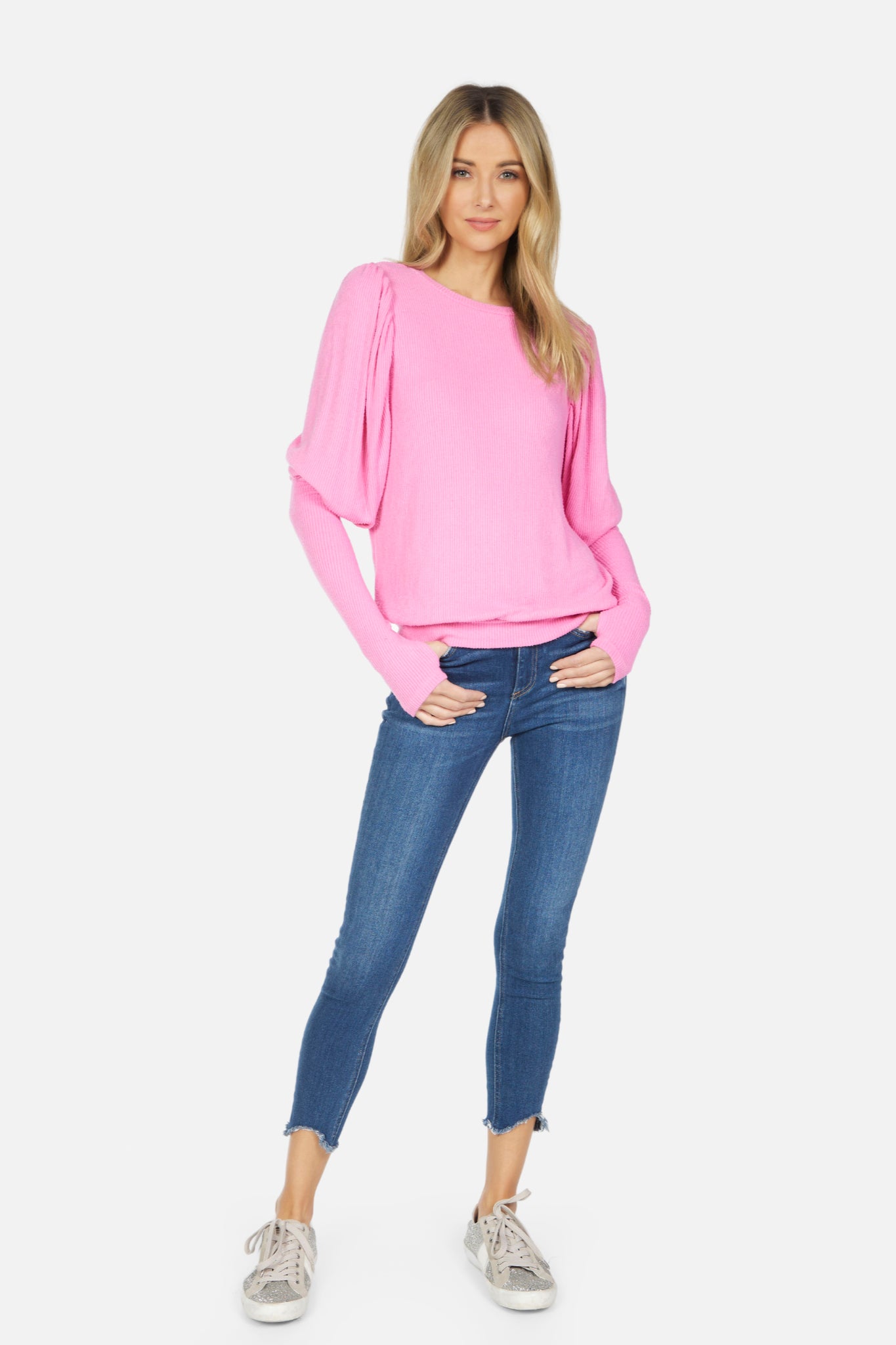 Olaf Puff Sleeve Rib Top