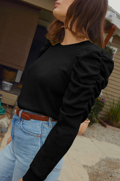 Perla Gathered Sweatshirt