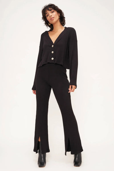 Dylan Rib Front Slit Pant