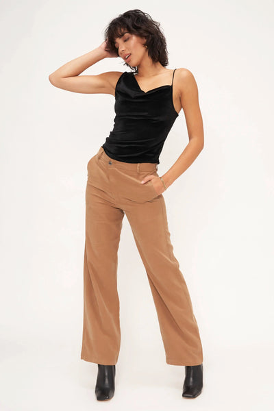 Uptown Asymmetric Velvet Tank