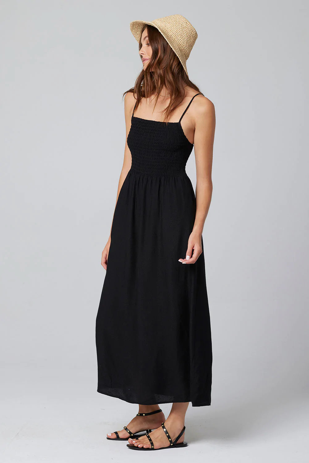 Smocked Midi Dress