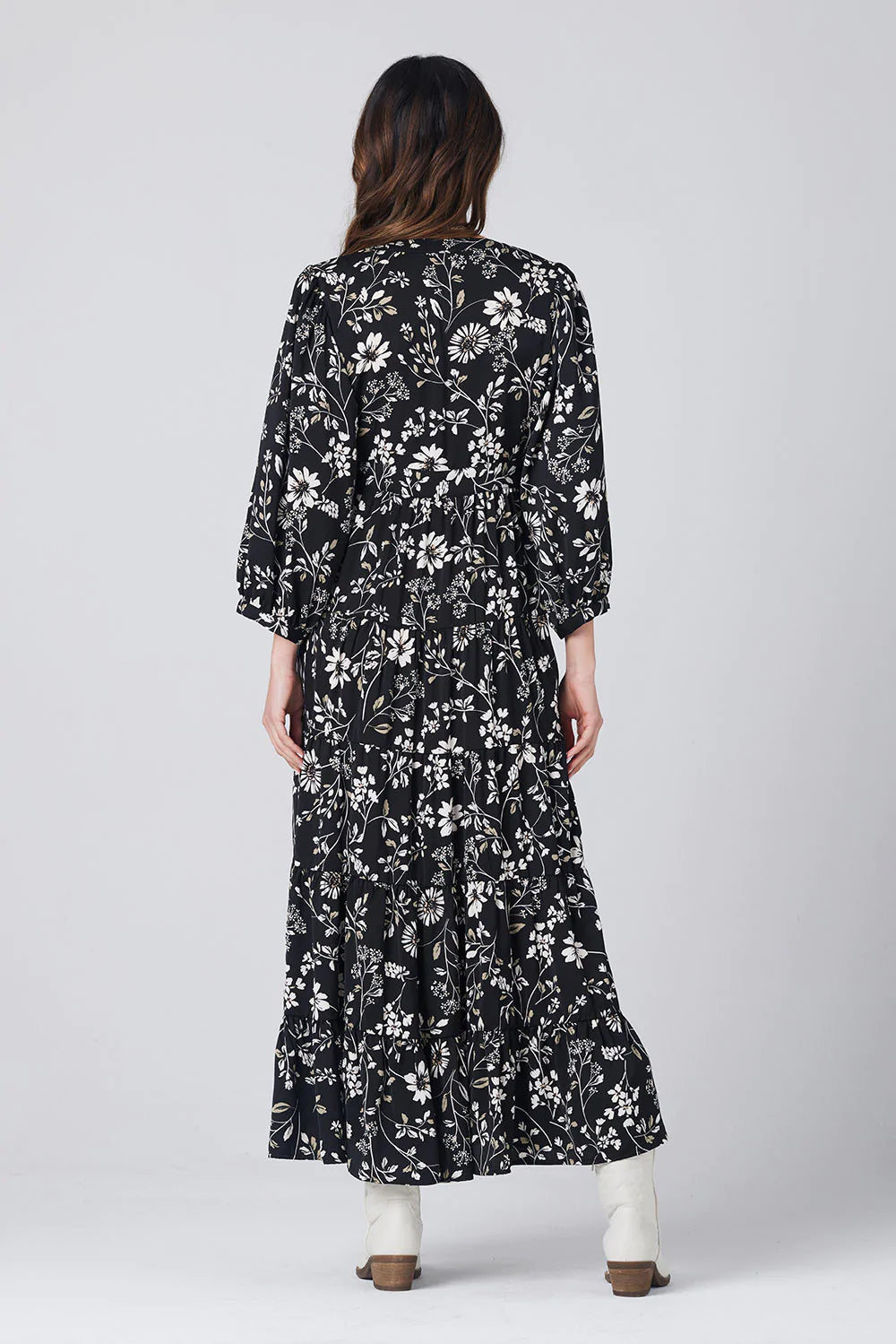 Idalia 3/4 Print Maxi Dress