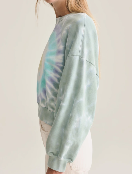 Balloon Sleeve Tie Dye Sweatshirt