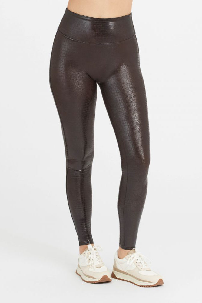 Faux Leather Croc Shine Legging